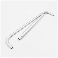 Tubo curvo roscado de aluminio