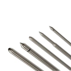 Aguja de punta roma de acero inoxidable de tubo redondo de metal